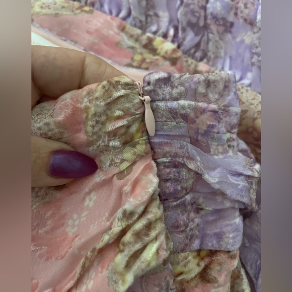 💕HOT💕NWT LoveShackFancy Zietta One Shoulder Dress in Dusty Amethyst Sz 12 - Picture 12 of 16